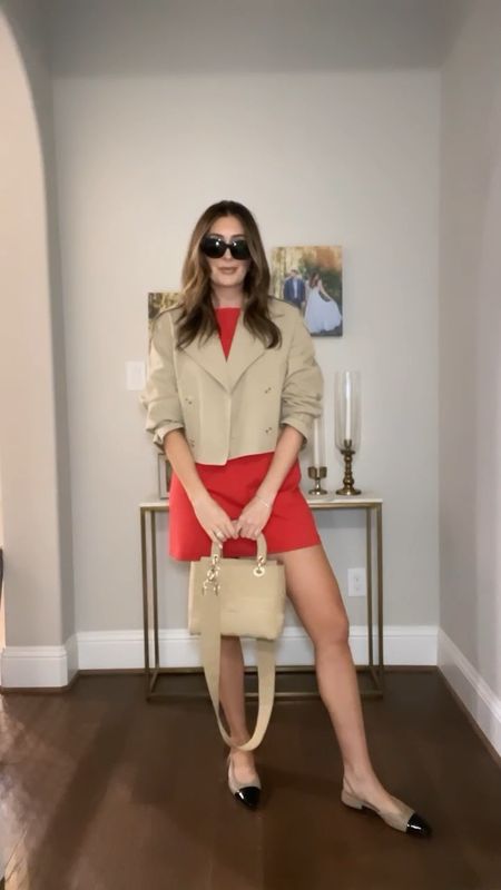This 🍒 red mini dress is brightening up my rainy day! Love this little dress by itself but the rain called for my cropped trench. Details are linked! 

Size small in dress 

#LTKfindsunder100 #LTKSeasonal #LTKstyletip