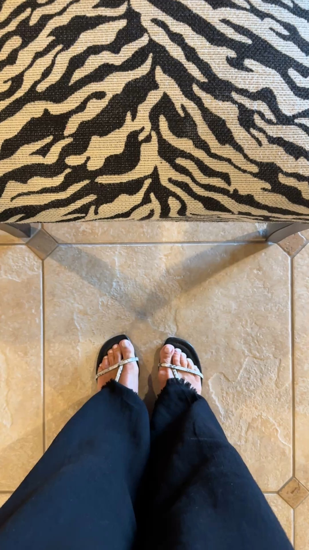 Asymmetric t-strap sandal in snakeskin-stamped leather with a low blocked heel. 
kimbentley, summer outfit, vacation outfit, 

#LTKTravel #LTKWatchNow #LTKShoeCrush