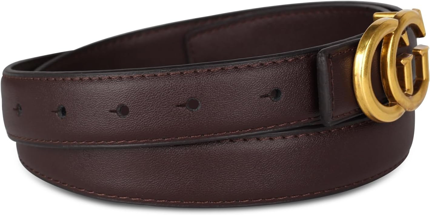Women's Leather Belt with Buckle - Ideal for Dresses, Jeans, and Coats | Amazon (US)