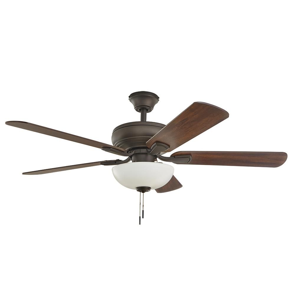 Hampton Bay Rothley II 52 in. Bronze LED Ceiling Fan with Light Kit-52051 - The Home Depot | The Home Depot