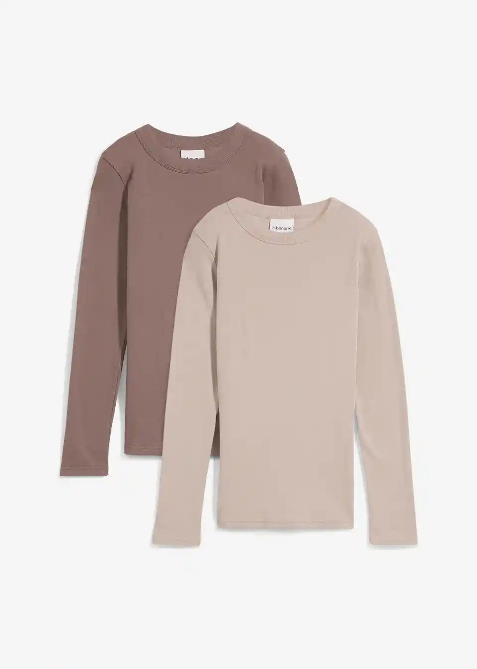 Rippshirt mit reiner Bio-Baumwolle, (2er Pack) | Bonprix DE