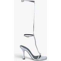 High strap glittered leather heeled sandals | Selfridges