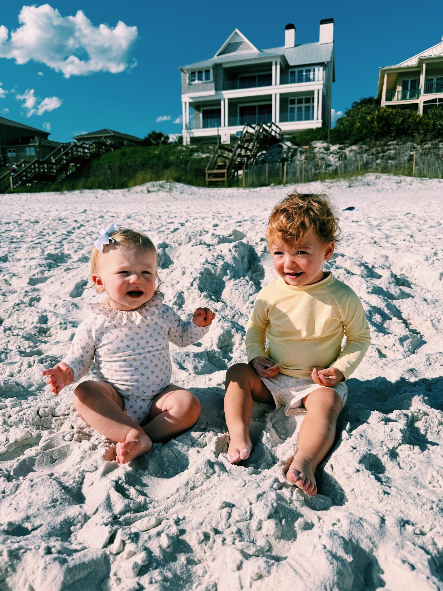 Cousins in coordinating swimsuits ! So cute! Love both of these baby swimsuits from dillards and are at a great price point

Boy girl matching swimsuits , baby siblings matching swim, matching bathing suits, toddler boy bathing suits 

#LTKSwim #LTKKids #LTKBaby