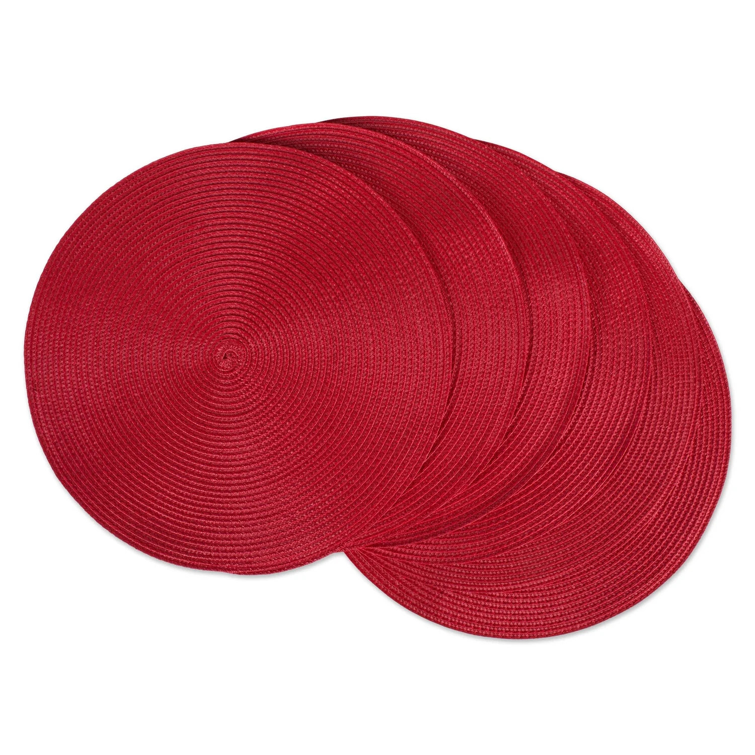 DII PLACEMAT ROUND WOVEN RED Set of 6 | Walmart (US)