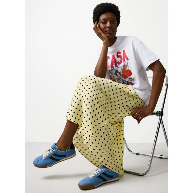 Buy Yellow Polka Dot Print Midaxi Slip Skirt 20 | Skirts | Tu | Tu Clothing