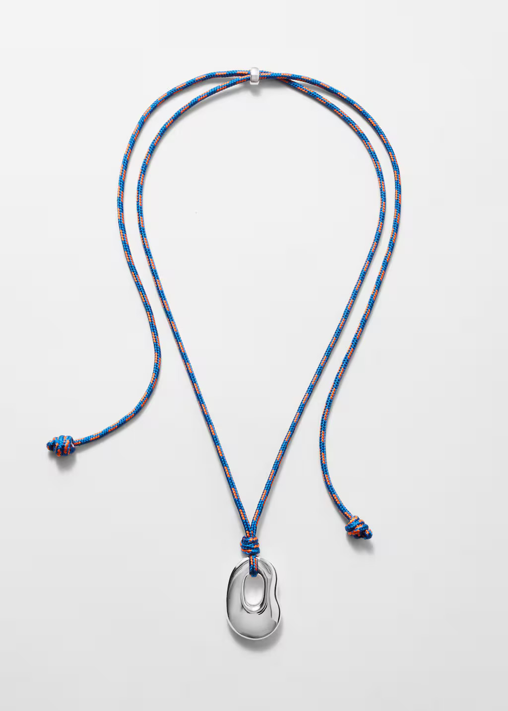 Sculptural Pendant Cord Necklace - Bright Blue/Silver - & Other Stories GB | & Other Stories UK