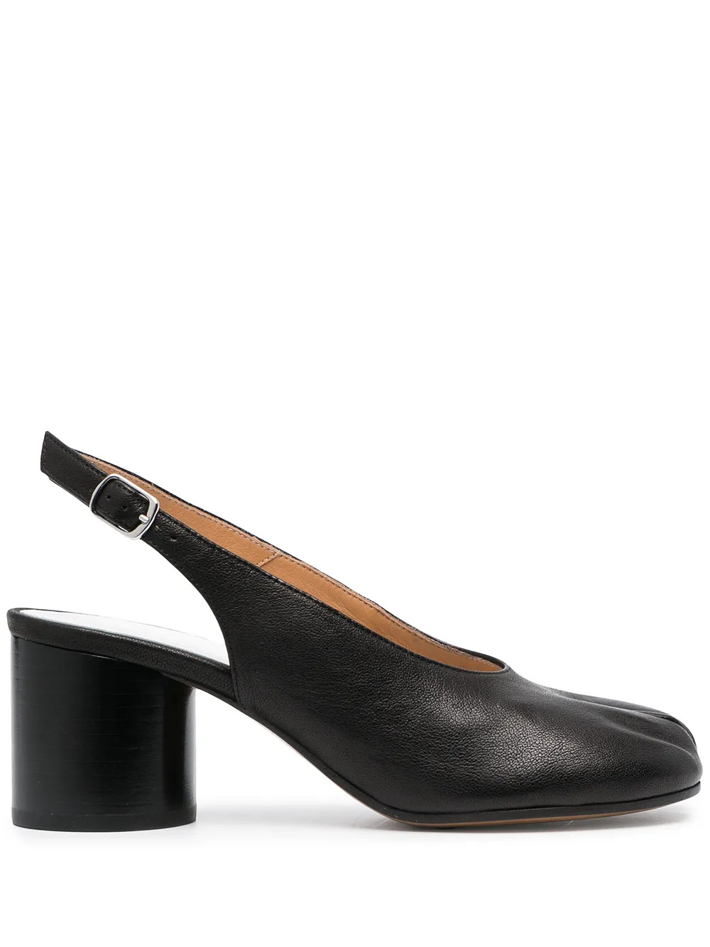 Maison Margiela Tabi 60mm Slingback Pumps | Black | FARFETCH | Farfetch Global