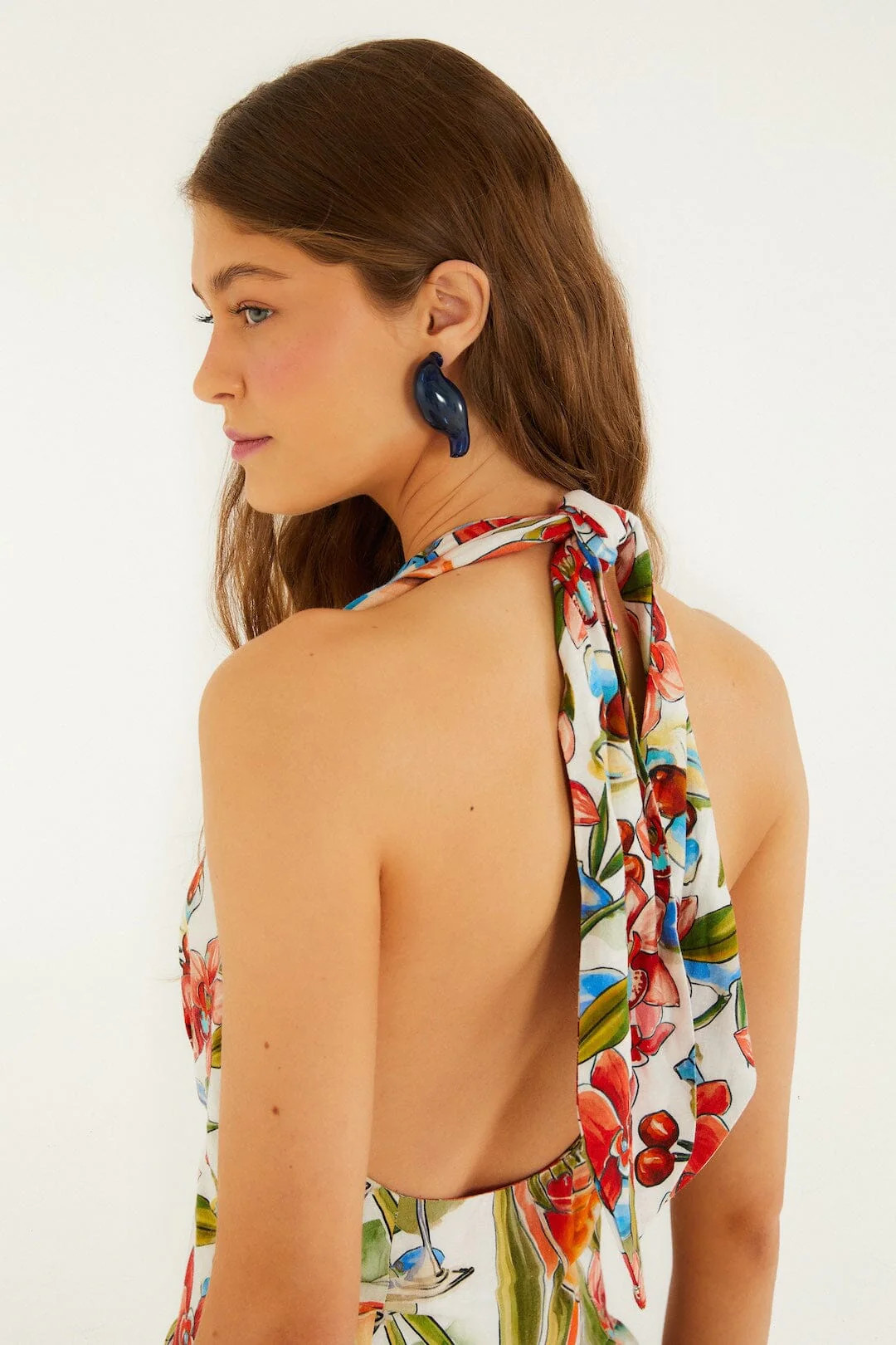 Off-White Cocktail Lenzing Ecovero Euroflax Maxi Dress | FARM Rio | FarmRio (US)