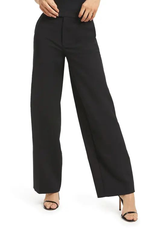 Good American Wide Leg Trousers in Black001 at Nordstrom, Size 14 | Nordstrom