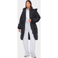 Tall Black Longline Oversized Puffer Coat | PrettyLittleThing US