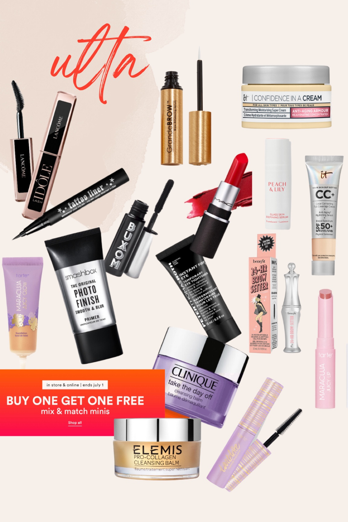 Ulta buy one get one - mix and match mini sale! Bogo sale! Mix and match travel size! Have you been wanting to try something out? Now is the time — stock up on the buy one get one mix and match mini sale at ulta! Beauty - skincare - makeup - travel size 

#LTKbeauty #LTKsalealert #LTKunder50