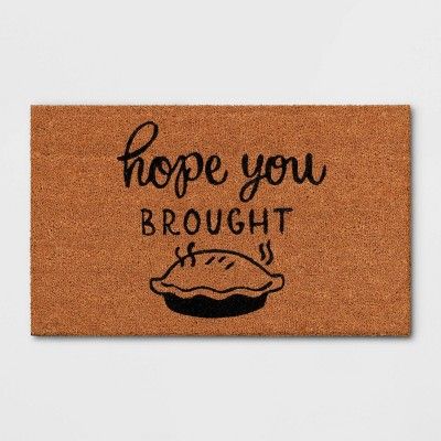 1'6"x2'6" "Hope You Brought Pie" Doormat Black - Threshold™ | Target