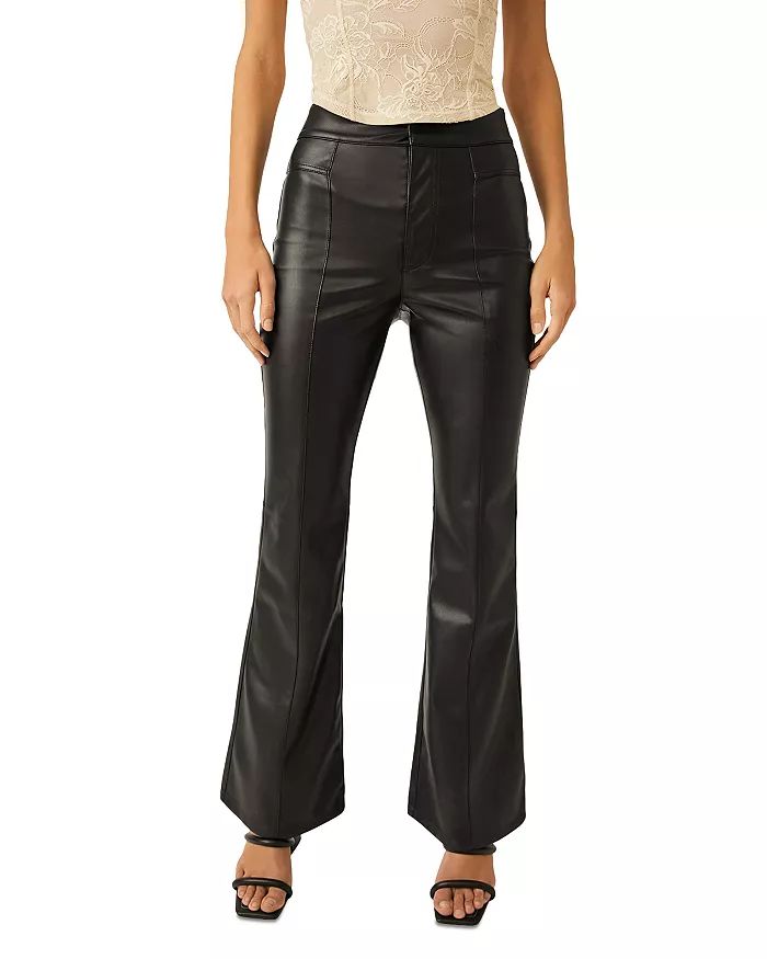 Uptown Faux Leather Flare Pants | Bloomingdale's (US)