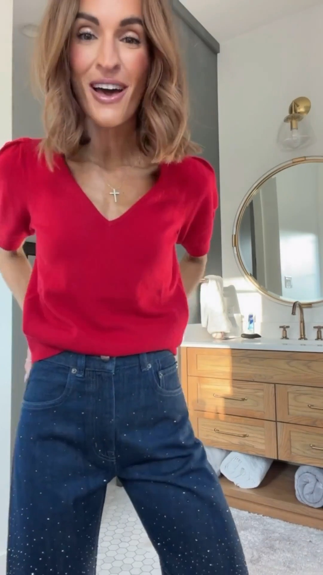 red sweater top an extra 40% off today! ❤️ so cute for spring + valentine’s day 🫶🏼

#LTKSaleAlert