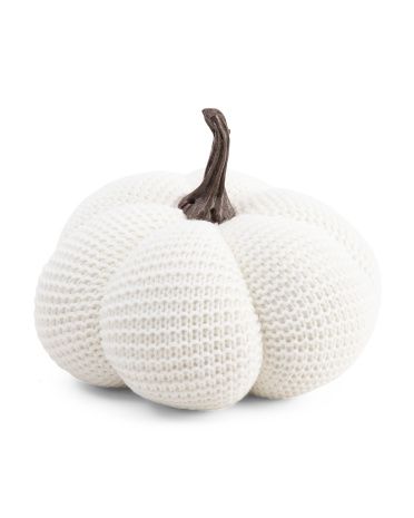 8in Knitted Pumpkin Decor | Marshalls