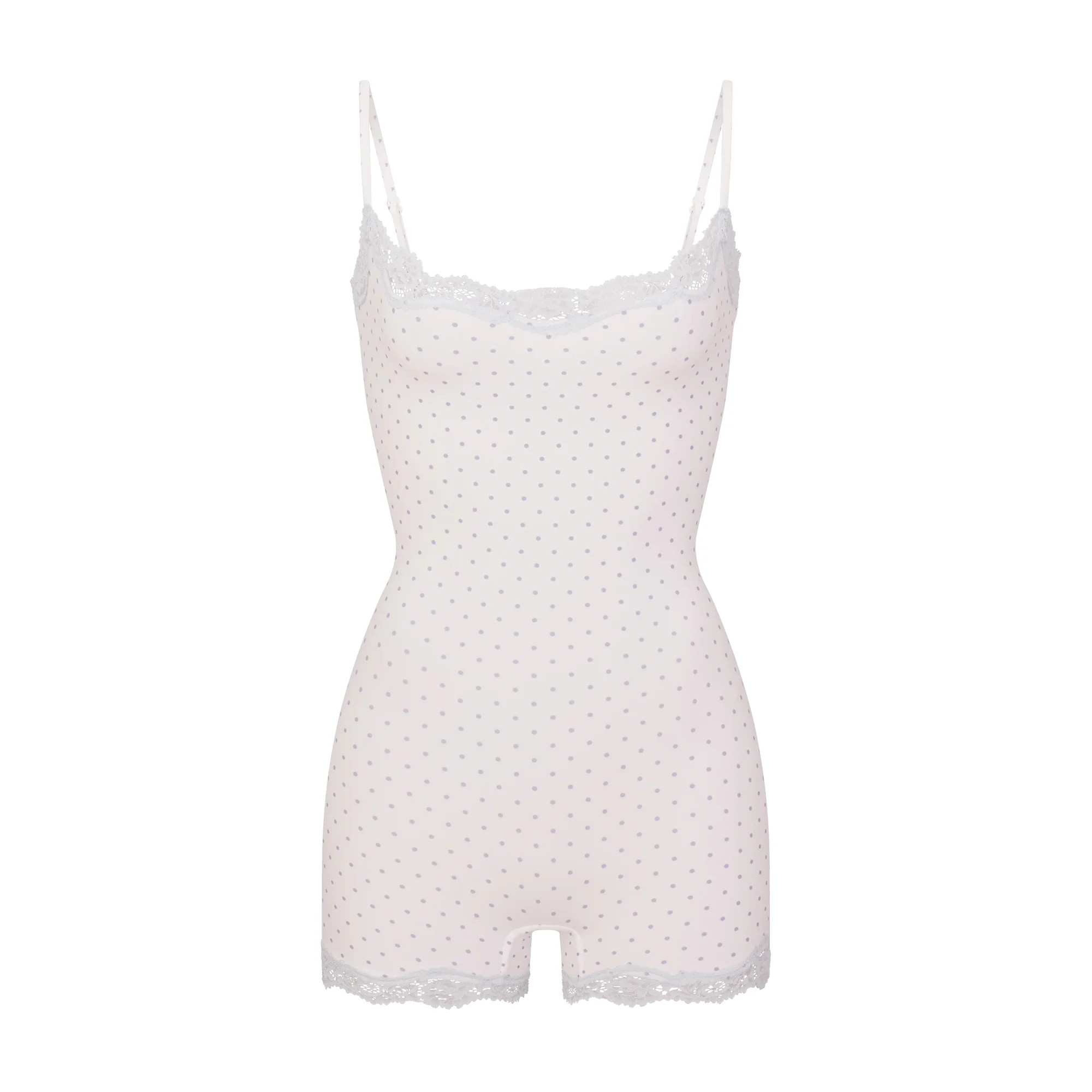 FITS EVERYBODY LACE ONESIE | SLATE PIN DOT PRINT | SKIMS | SKIMS (US)