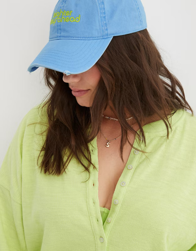 Aerie Henley Light Weight Sweatshirt | Aerie