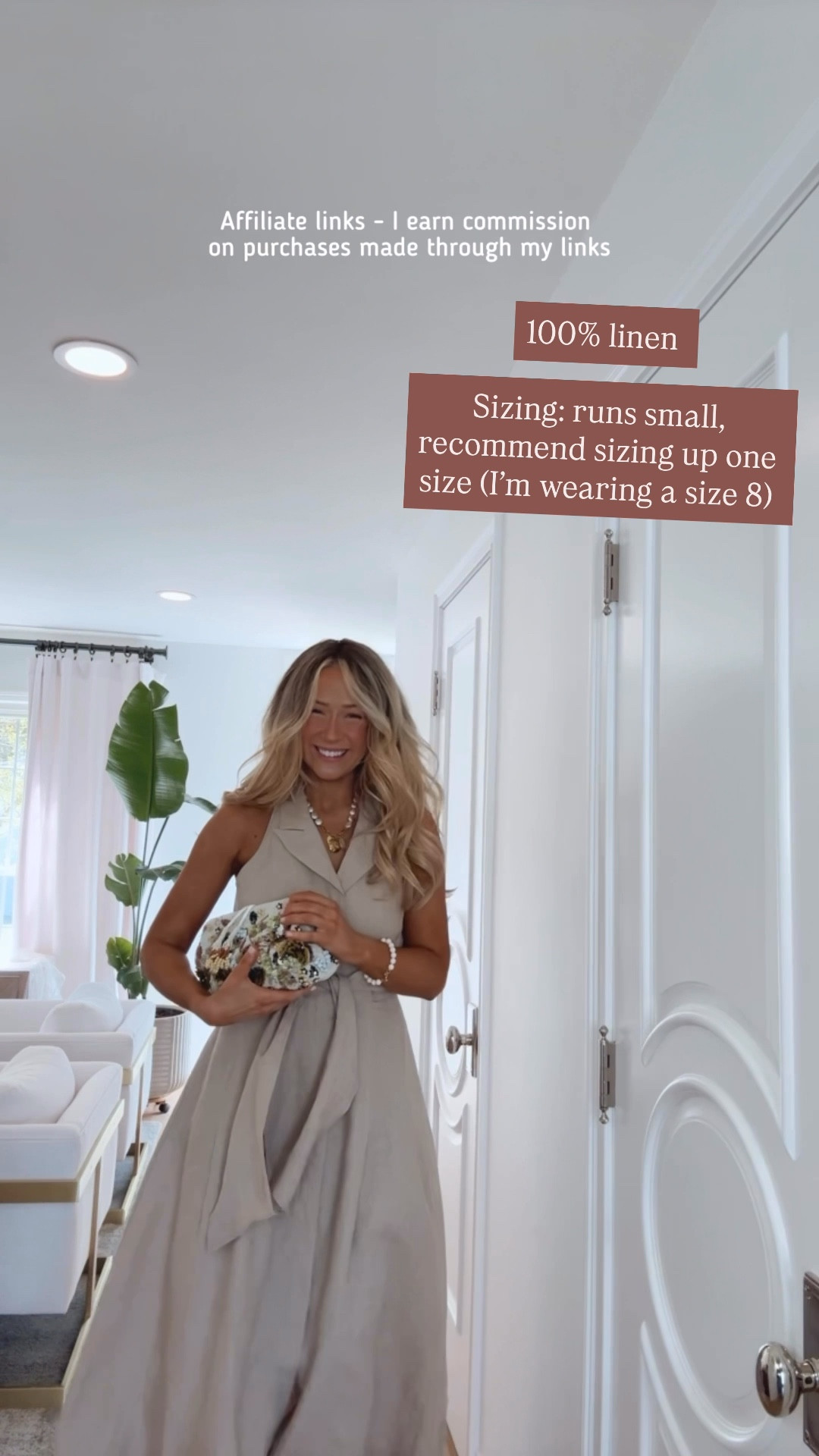 Affiliate links - I earn commission on purchases made through my links | Graduation dress, 100% linen dress, shirt dress midi, Zara clutch bag, strappy low heel sandals 

#LTKSeasonal