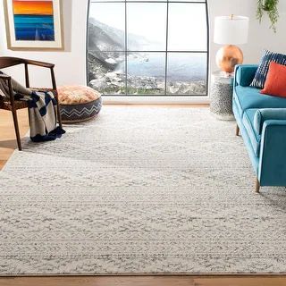 SAFAVIEH Tulum Bora Moroccan Boho Rug - 8' x 10' - Ivory/Grey | Bed Bath & Beyond