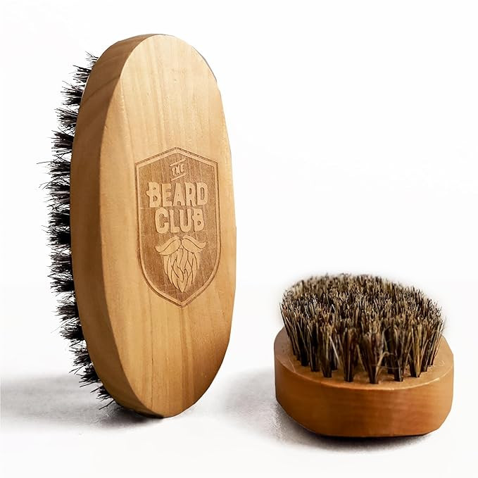 Beard Club Men's Boar Bristle Brush - Birchwood Grooming Tool for Styling, Taming and Healthy Bea... | Amazon (US)