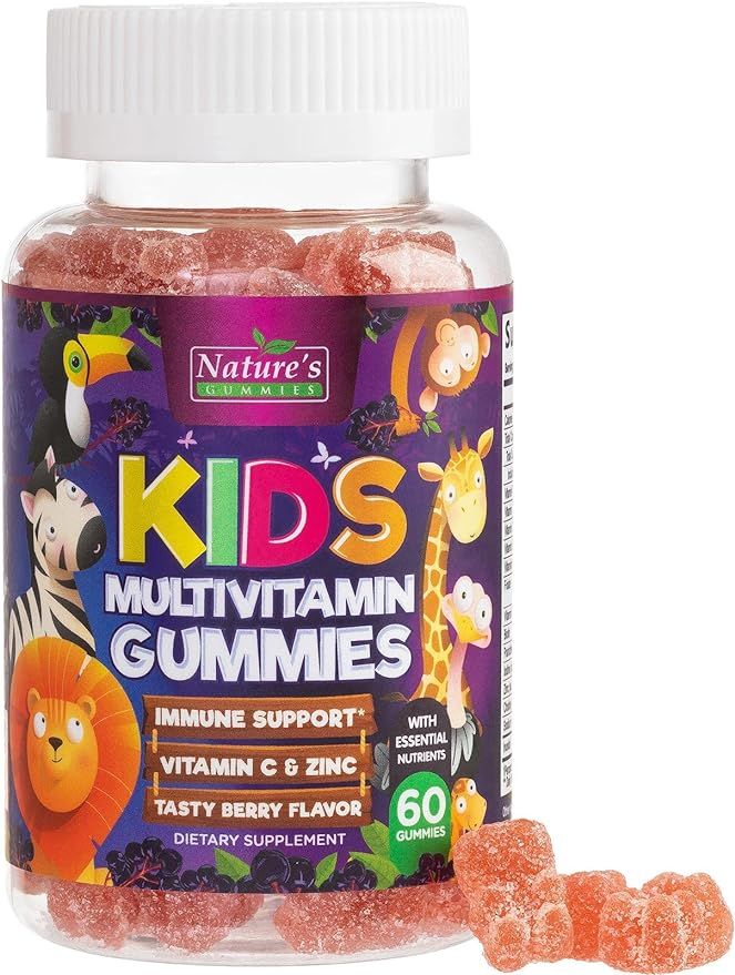 Vitamins for Kids Multivitamin Gummy - Daily Kids Vitamins, Fruit Flavored Gummies w/Vitamins C, ... | Amazon (US)