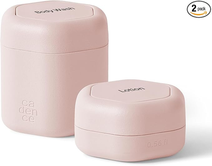 Cadence Travel Containers - 2 Piece Body Care Capsule Set - Magnetic Containers w/ Lids - Carry O... | Amazon (US)