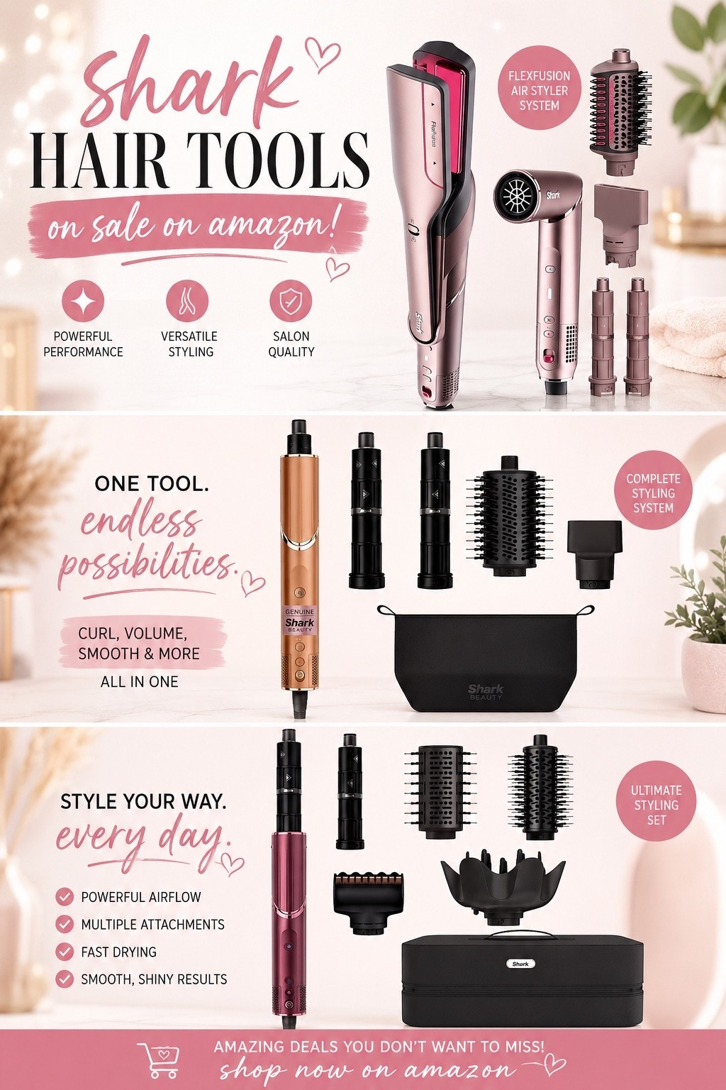 ✨ Shark Hair Tools are ON SALE! 💕
If you've been waiting to upgrade your hair routine, now's the time! I've linked my favorite Shark hair tools that are currently on sale in my LTK.
Shop now before these deals are gone! 🛍️💖
#LTK #SharkBeauty #HairTools #SaleAlert #LTKFinds

#LTKmomlife #LTKSaleAlert #LTKmorningroutine