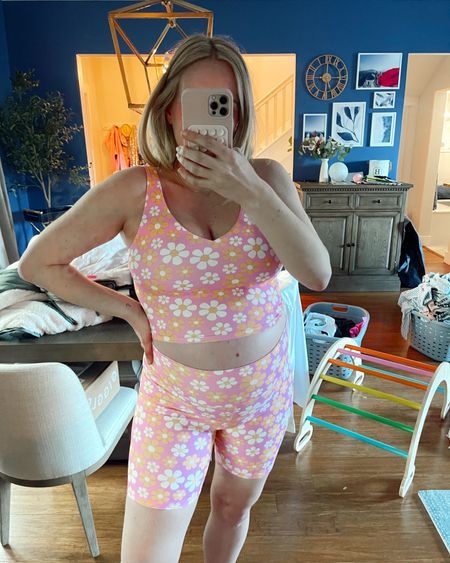 Prettiest floral workout set for an amazing price! The material is so soft, like buttery soft and fits true to size! 
- floral bike shorts - workout top - activewear 

#LTKstyletip #LTKfindsunder100 #LTKfitness