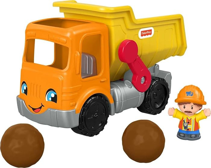 Fisher-Price Little People Toddler Construction Toy Work Together Dump Truck with Music & Sounds ... | Amazon (US)