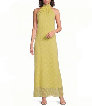 Abbey Glass Rory Halter Gown - L | Dillard's