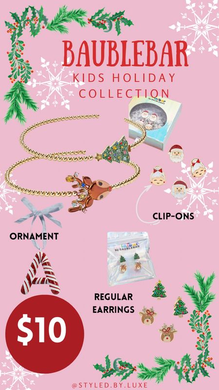 Take a look at this adorable kids holiday collection from Baublebar. It’s all $10 each. I’m ordering these finds for my girls. I love that they have a great selection of clip-on and regular earrings. There’s something for both of my girls!


#LTKHoliday #LTKGiftGuide #LTKCyberWeek