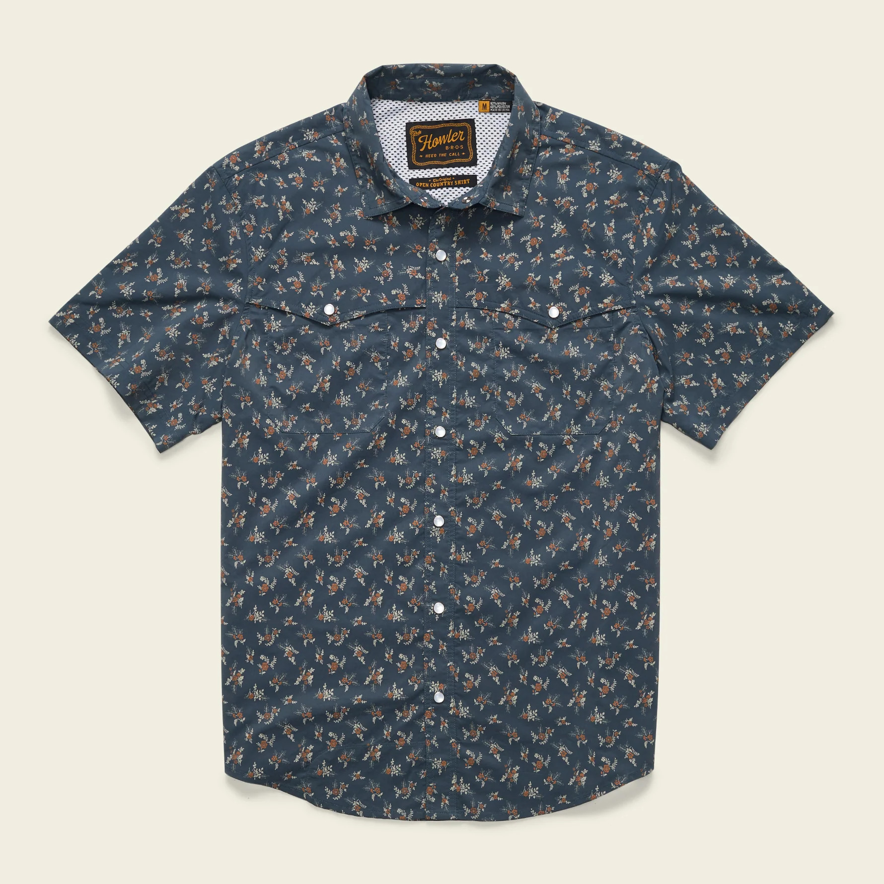 Open Country Tech Shirt - Rancher Floral : Dark Slate | Howler Brothers