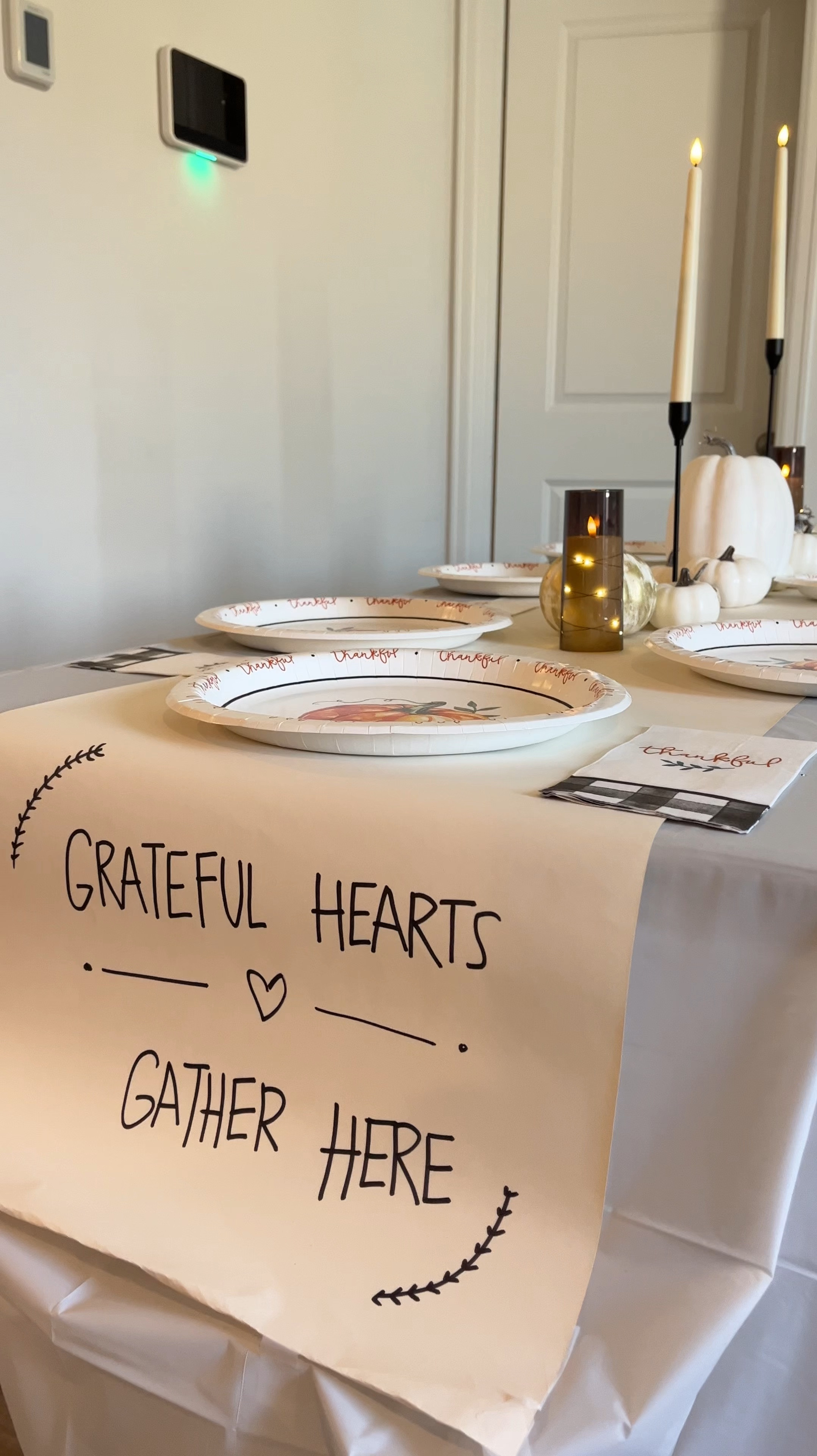 Amazon find, amazon affordable, table decor, festive, tablescapes, autumn, pumpkin, fall, home decor, ideas, amazon must have, neutral, thank you, grateful, table setting, dining, elevate, garland, candle, friendsgiving, holiday, seasonal, home, holiday decor 

#LTKVideo #LTKHome #LTKSeasonal