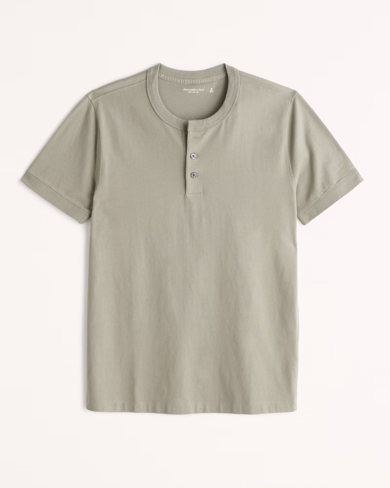 Men's Essential Henley Tee | Men's Tops | Abercrombie.com | Abercrombie & Fitch (US)