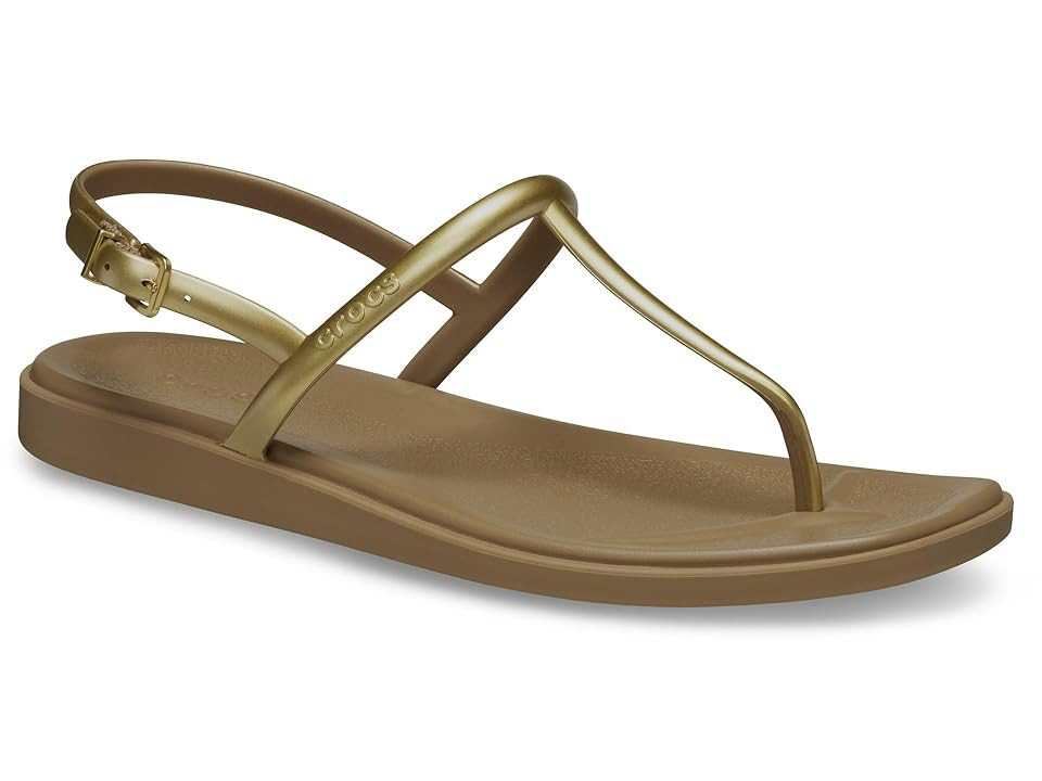 Crocs Miami Thong Sandals Women's Sandals Sepia Metallic : 5 M, Manmade/Rubber | Zappos