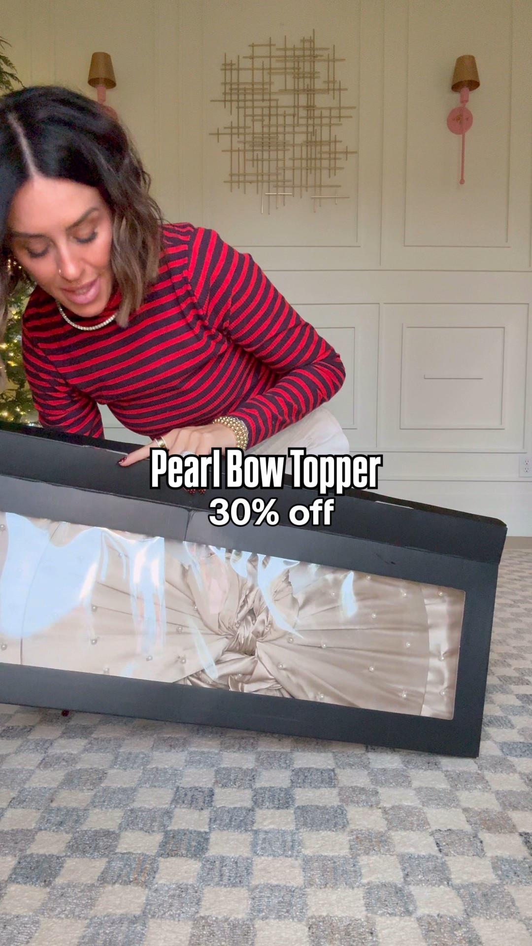 Anthropologie Pearl bow tree topper - 
30% off
Walmart 9’ cypress tree!!





#LTKSeasonal #LTKHome #LTKHoliday