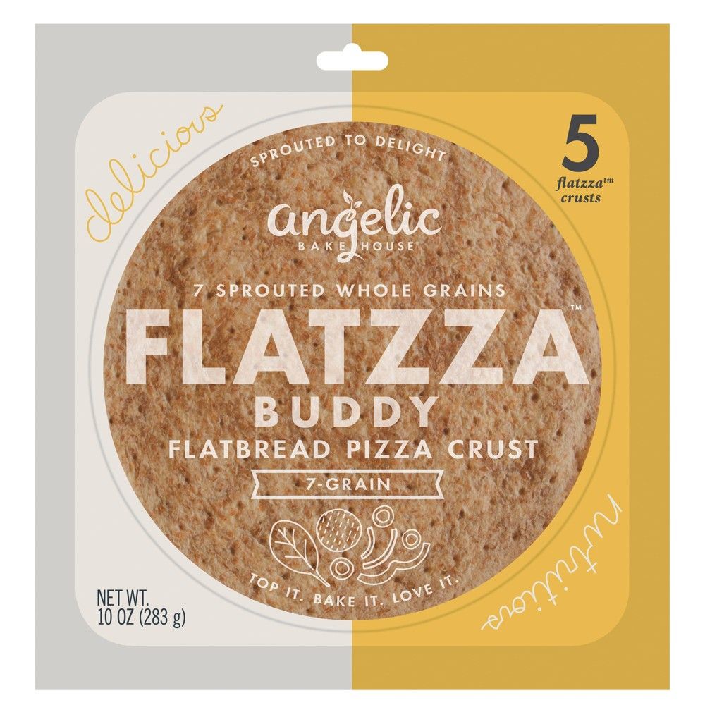 Angelic Bakehouse 7 Sprouted Whole Grain Flatzza Buddy Pizza Thin Crusts – 5ct | Target