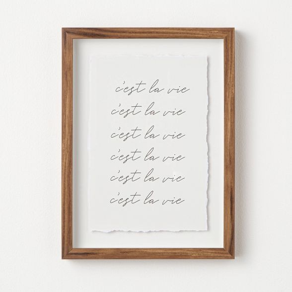 12" x 16" Cest la Vie Framed Wall Art - Threshold™ designed with Studio McGee | Target
