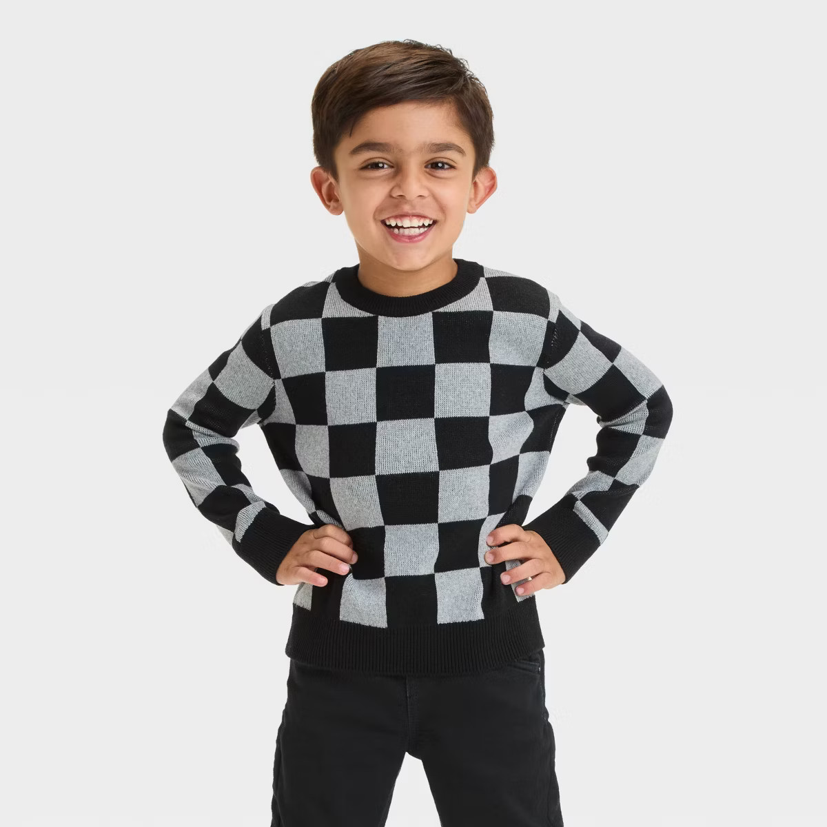 Toddler Boys' Checkered Pullover Sweater - Cat & Jack™ | Target