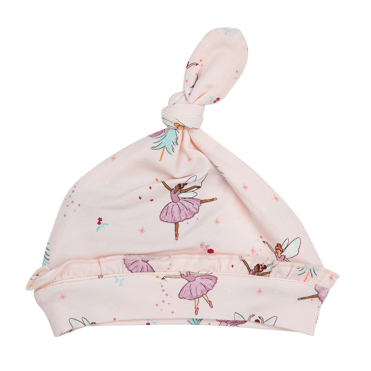 Ruffle Knotted Beanie, Sugarplum Fairies | SpearmintLOVE