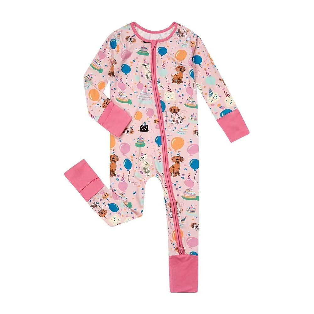 Teach Leanbh Unisex Baby Bamboo Viscose Pajamas with Mittens and Feet Cuffs Soild Printing 2 Way ... | Amazon (US)