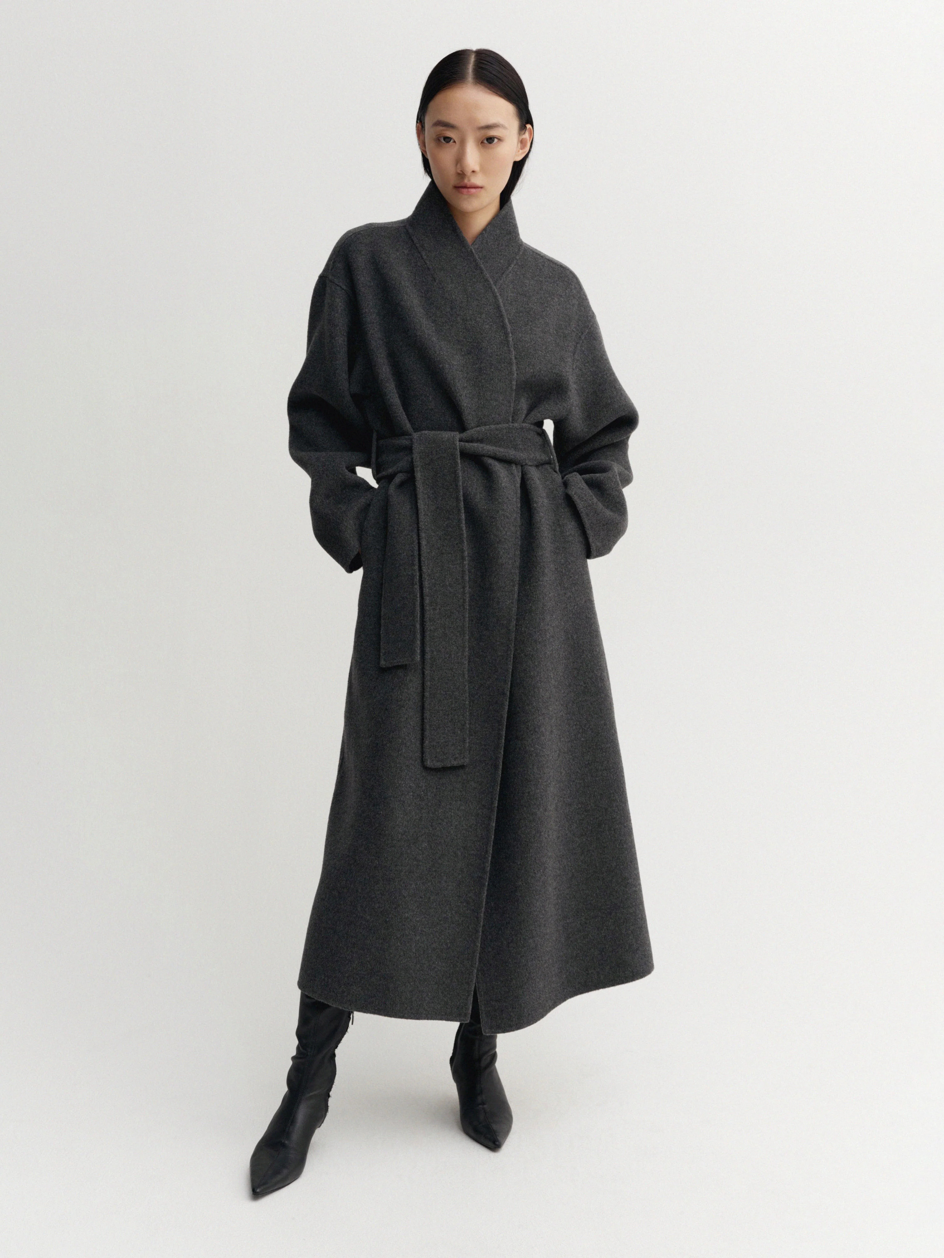 Mara Doublé Coat, dark grey | Almada Label