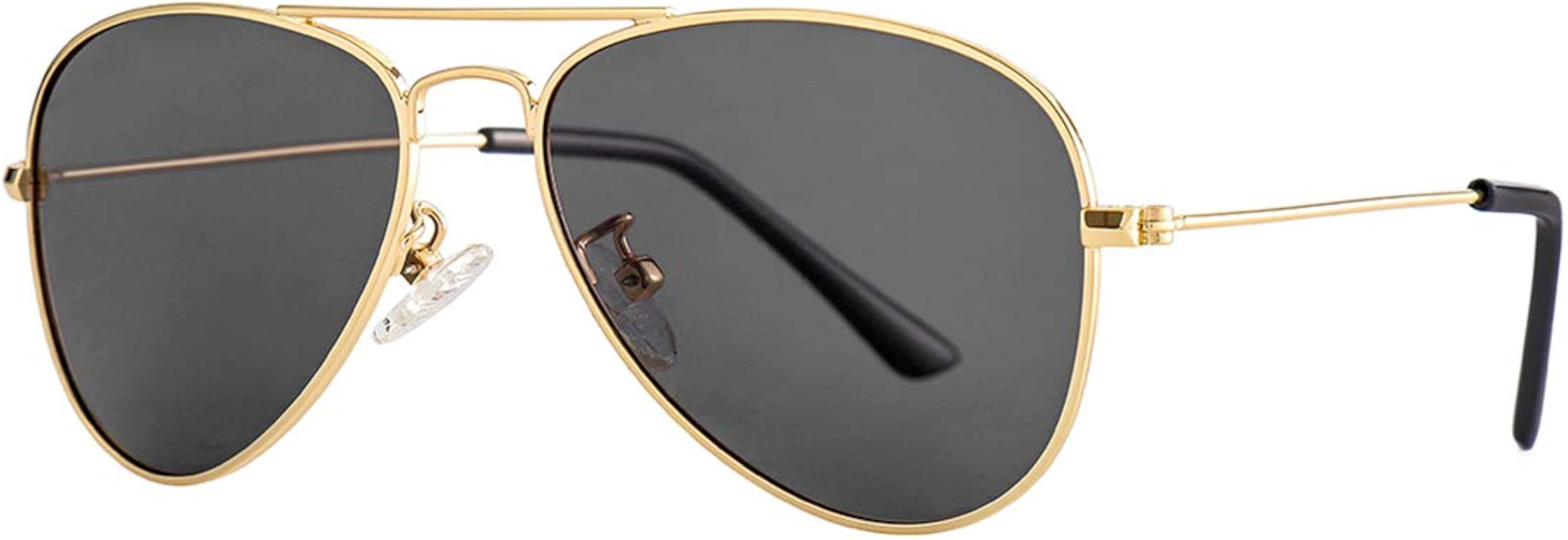 Amazon.com: Kids Polarized Aviator Sunglasses for Little Girls Boys Age 3-8 (Gold/Grey) | Amazon (US)