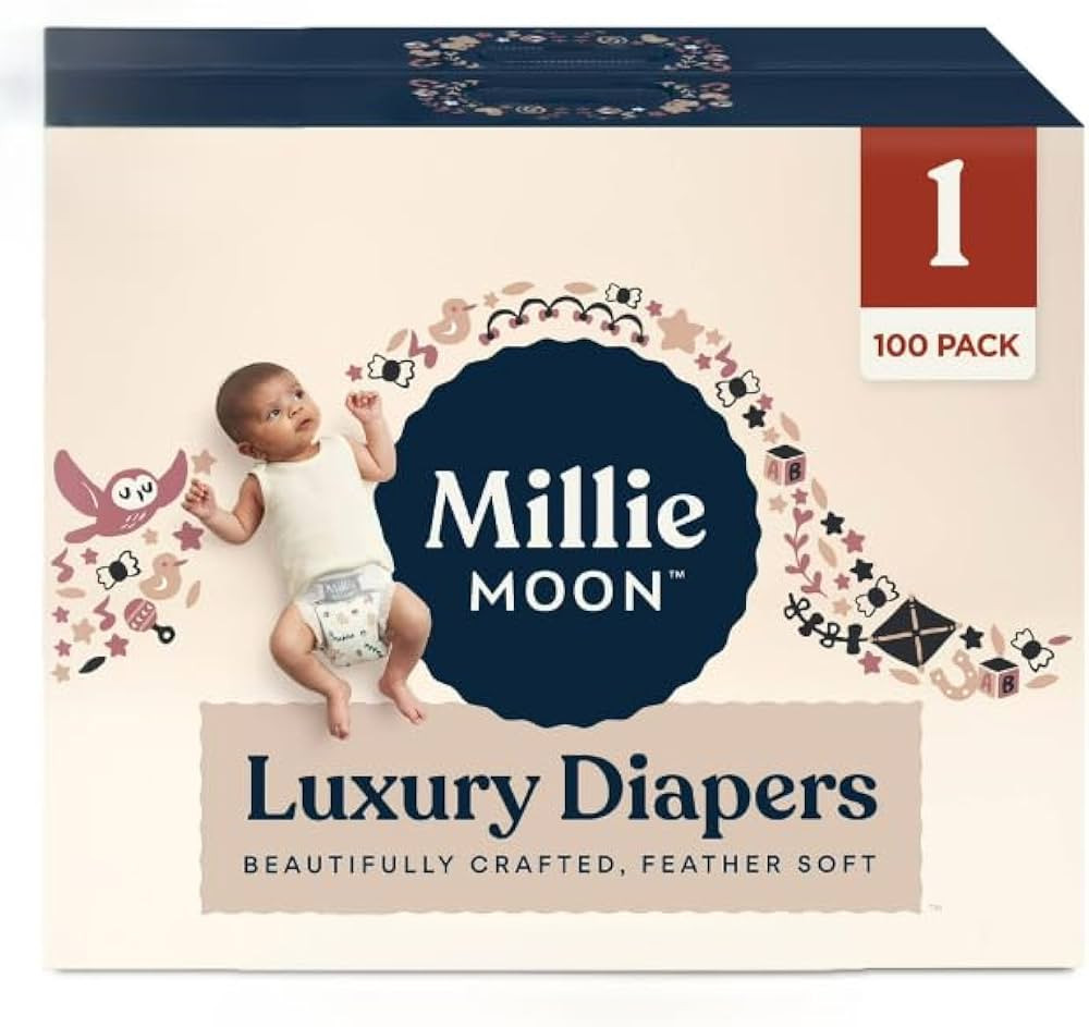 Millie Moon Luxury Diapers (1, 100, Count) | Amazon (US)