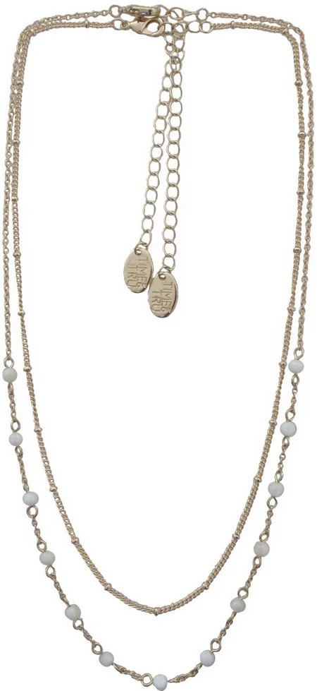 Time and Tru Women's White Neck 16"/18" Delicate Necklace | Walmart (US)