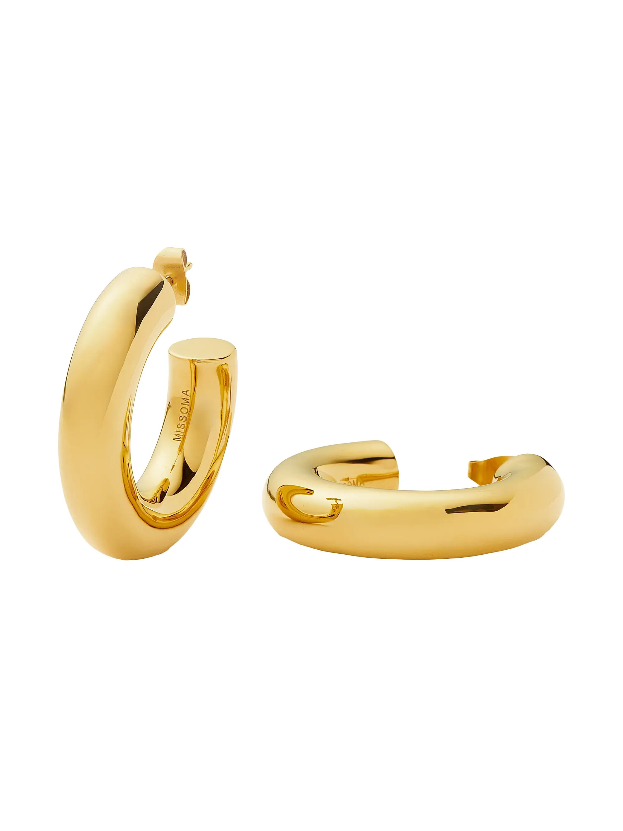 Chubby 18K-Yellow-Gold Vermeil Small Hoop Earrings | Saks Fifth Avenue
