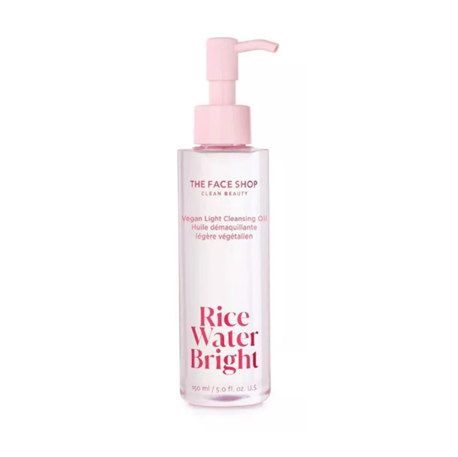The Face Shop Rice Water Bright Vegan Light Cleansing Oil, Korean Skin Care, Makeup Remover, for All Skin Types, 5 fl. oz. | Walmart (US)