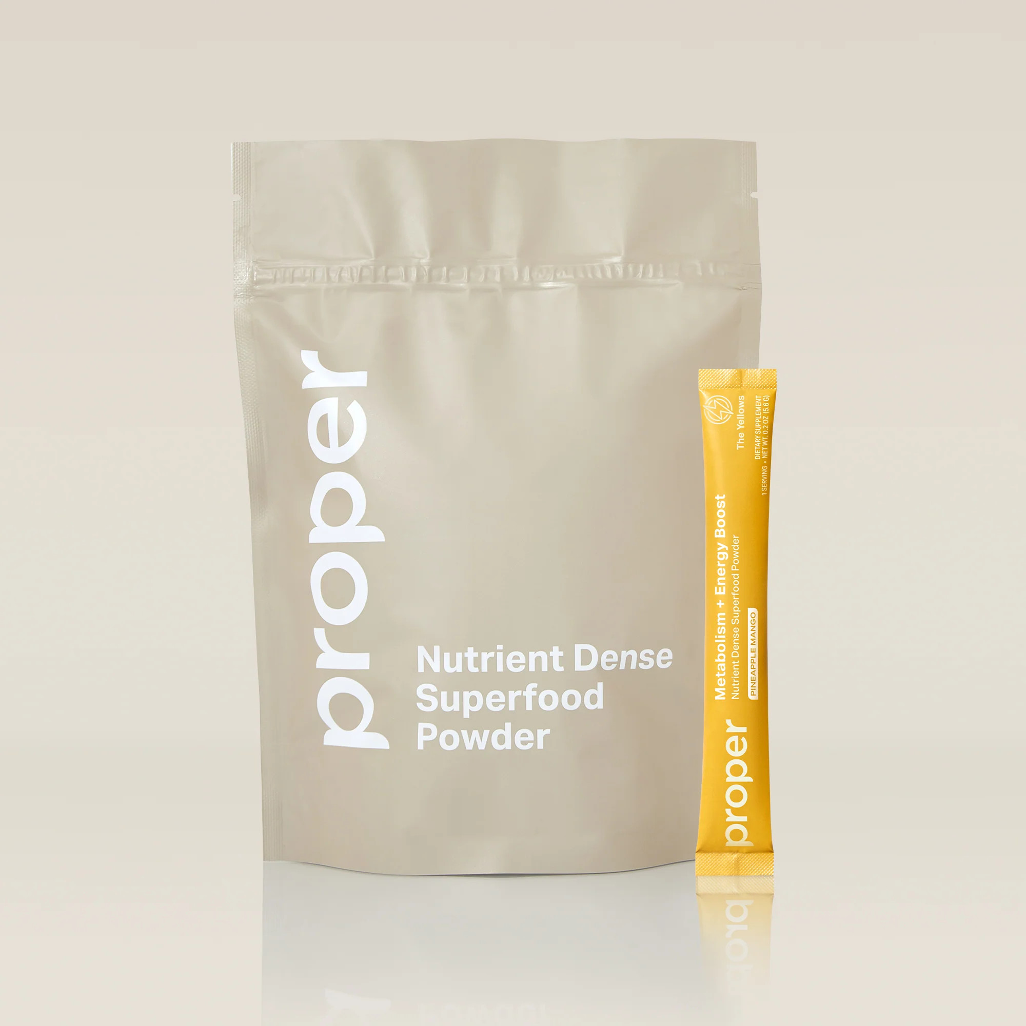 Metabolism + Energy Boost Superfood Powder Stick Packs | Proper Health
