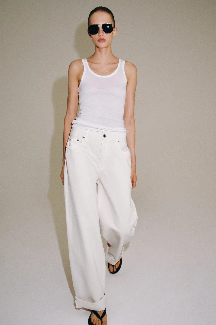 ZW COLLECTION MID-WAIST BAGGY JEANS | Zara UK