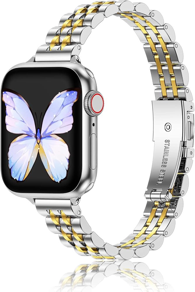 MioHHR Slim Metal Bands Compatible with Apple Watch Ultra 2 1Band (49mm) Series 9/8/7(45mm 41mm),... | Amazon (US)